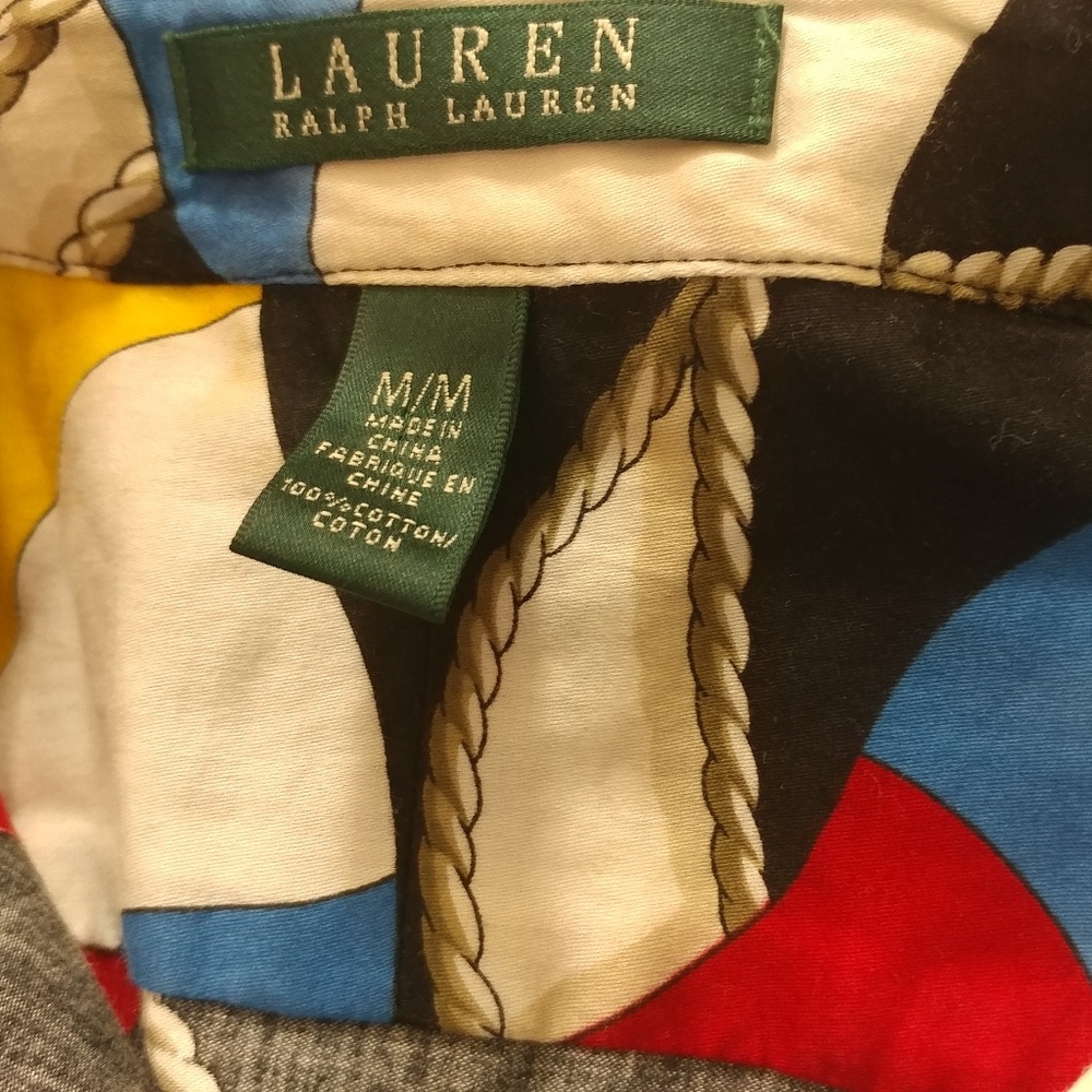 Lauren Ralph Lauren button up abstract blouse - Picture 5 of 6